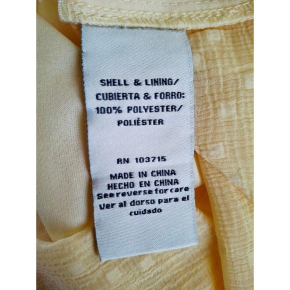 ZAC & RACHEL Yellow Ruffle Sleeve Blouse Large spring summer cottage core - Picture 4 of 4